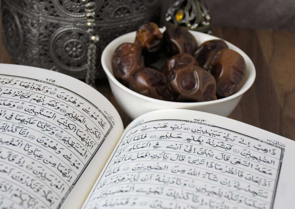 Dates and an open Qur’an